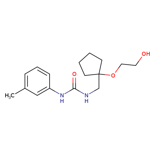 3-{[1-(2-hydroxyethoxy)cyclopentyl]methyl}-1-(3-methylphenyl)urea