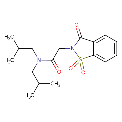 N,N-bis(2-methylpropyl)-2-(1,1,3-trioxo-2,3-dihydro-1lambda6,2-benzothiazol-2-yl)acetamide