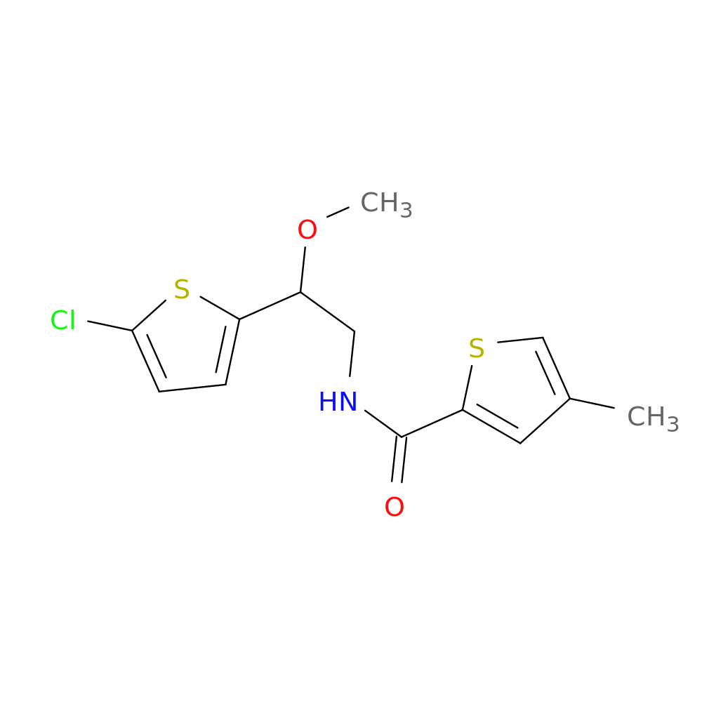 N-[2-(5-chlorothiophen-2-yl)-2-methoxyethyl]-4-methylthiophene-2-carboxamide