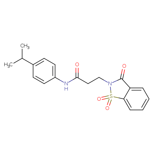 N-[4-(propan-2-yl)phenyl]-3-(1,1,3-trioxo-2,3-dihydro-1lambda6,2-benzothiazol-2-yl)propanamide