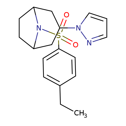 8-(4-ethylbenzenesulfonyl)-3-(1H-pyrazol-1-yl)-8-azabicyclo[3.2.1]octane