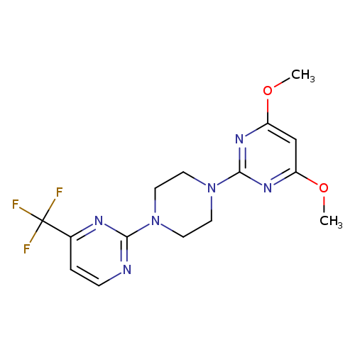 4,6-dimethoxy-2-{4-[4-(trifluoromethyl)pyrimidin-2-yl]piperazin-1-yl}pyrimidine