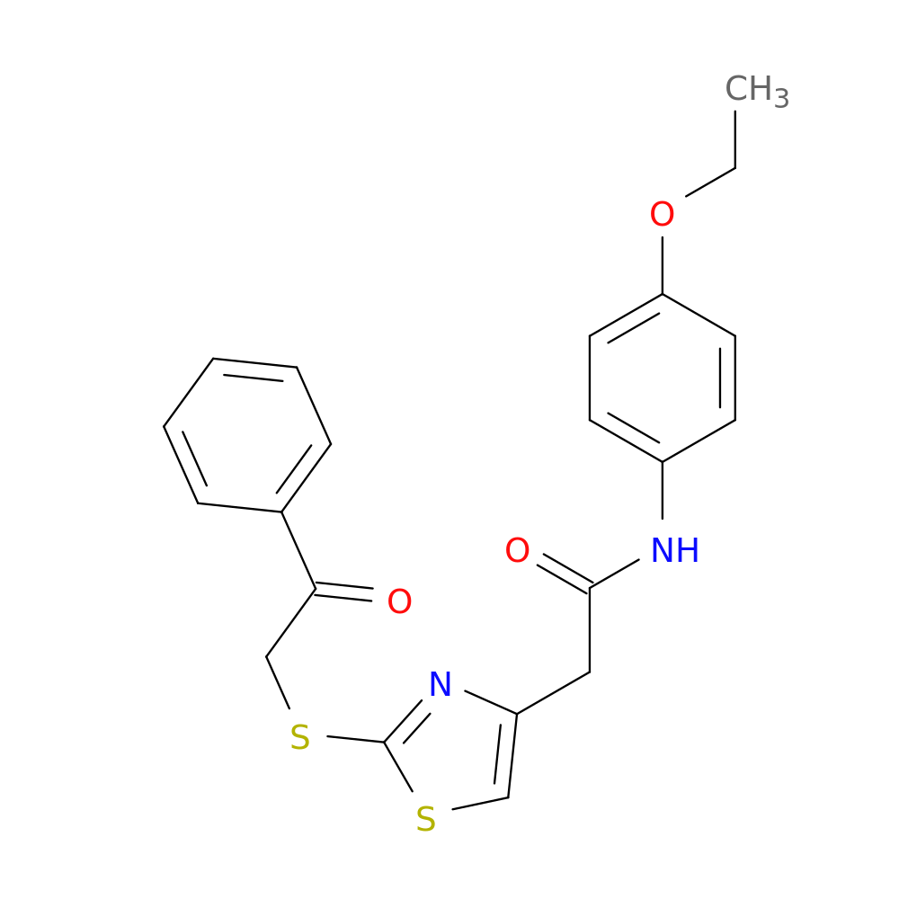 N-(4-ethoxyphenyl)-2-{2-[(2-oxo-2-phenylethyl)sulfanyl]-1,3-thiazol-4-yl}acetamide