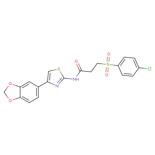 N-[4-(2H-1,3-benzodioxol-5-yl)-1,3-thiazol-2-yl]-3-(4-chlorobenzenesulfonyl)propanamide