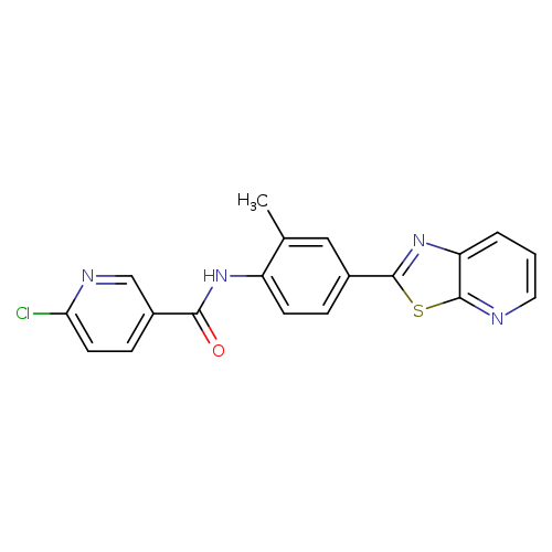 6-chloro-N-(2-methyl-4-{[1,3]thiazolo[5,4-b]pyridin-2-yl}phenyl)pyridine-3-carboxamide