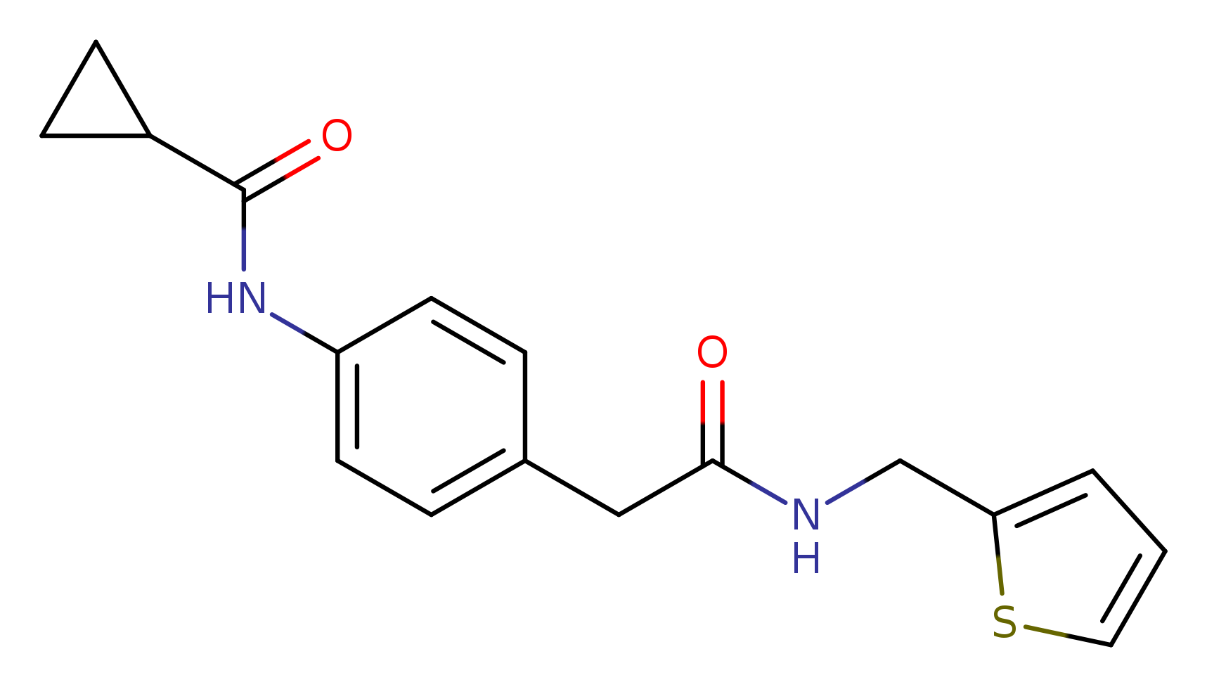 N-[4-({[(thiophen-2-yl)methyl]carbamoyl}methyl)phenyl]cyclopropanecarboxamide