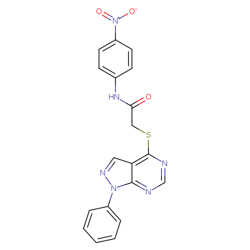 N-(4-nitrophenyl)-2-({1-phenyl-1H-pyrazolo[3,4-d]pyrimidin-4-yl}sulfanyl)acetamide