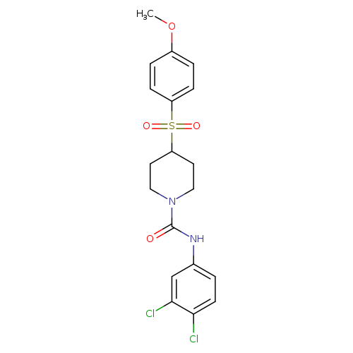 N-(3,4-dichlorophenyl)-4-(4-methoxybenzenesulfonyl)piperidine-1-carboxamide