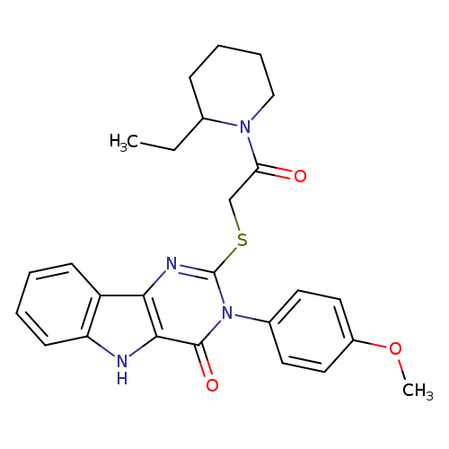 2-{[2-(2-ethylpiperidin-1-yl)-2-oxoethyl]sulfanyl}-3-(4-methoxyphenyl)-3H,4H,5H-pyrimido[5,4-b]indol-4-one