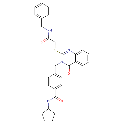 4-[(2-{[(benzylcarbamoyl)methyl]sulfanyl}-4-oxo-3,4-dihydroquinazolin-3-yl)methyl]-N-cyclopentylbenzamide