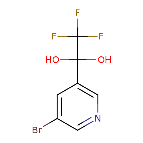 1-(5-bromopyridin-3-yl)-2,2,2-trifluoroethane-1,1-diol