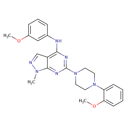 N-(3-methoxyphenyl)-6-[4-(2-methoxyphenyl)piperazin-1-yl]-1-methyl-1H-pyrazolo[3,4-d]pyrimidin-4-amine