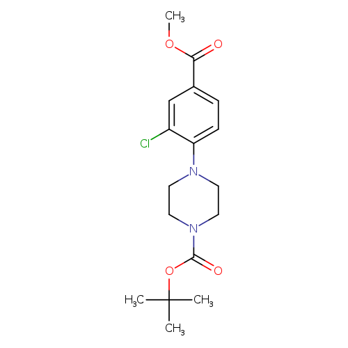 1-​Piperazinecarboxylic acid, 4-​[2-​chloro-​4-​(methoxycarbonyl)​phenyl]​-​, 1,​1-​dimethylethyl ester