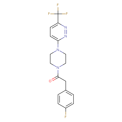 2-(4-fluorophenyl)-1-{4-[6-(trifluoromethyl)pyridazin-3-yl]piperazin-1-yl}ethan-1-one