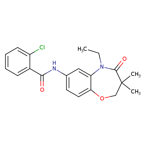 2-chloro-N-(5-ethyl-3,3-dimethyl-4-oxo-2,3,4,5-tetrahydro-1,5-benzoxazepin-7-yl)benzamide