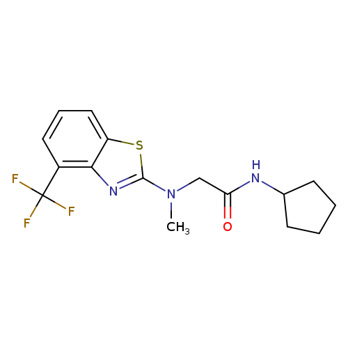 N-cyclopentyl-2-{methyl[4-(trifluoromethyl)-1,3-benzothiazol-2-yl]amino}acetamide