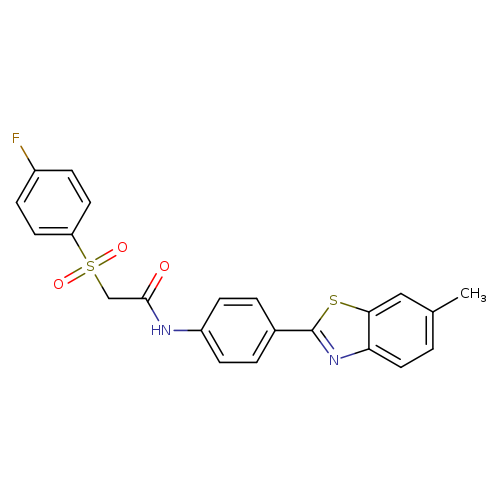 2-(4-fluorobenzenesulfonyl)-N-[4-(6-methyl-1,3-benzothiazol-2-yl)phenyl]acetamide