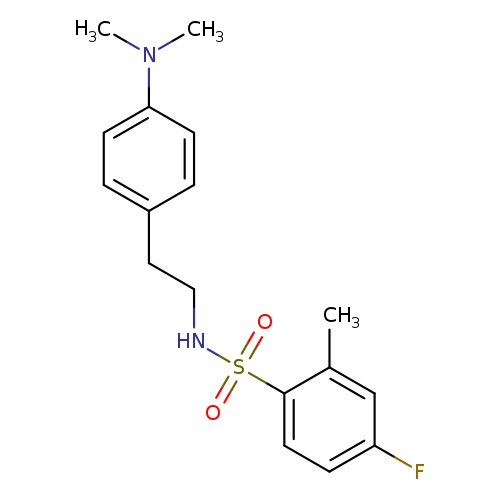 N-{2-[4-(dimethylamino)phenyl]ethyl}-4-fluoro-2-methylbenzene-1-sulfonamide