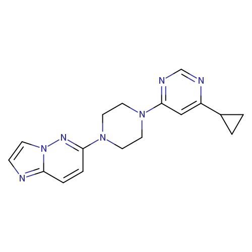 4-cyclopropyl-6-(4-{imidazo[1,2-b]pyridazin-6-yl}piperazin-1-yl)pyrimidine