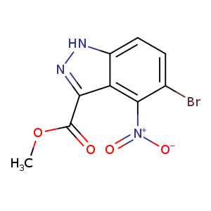 1H-Indazole-3-carboxylic acid, 5-bromo-4-nitro-, methyl ester