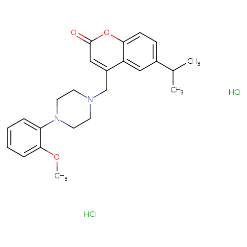 4-{[4-(2-methoxyphenyl)piperazin-1-yl]methyl}-6-(propan-2-yl)-2H-chromen-2-one dihydrochloride