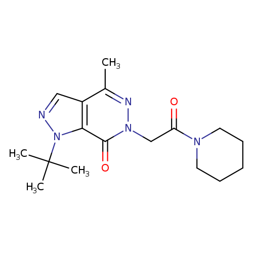 1-tert-butyl-4-methyl-6-[2-oxo-2-(piperidin-1-yl)ethyl]-1H,6H,7H-pyrazolo[3,4-d]pyridazin-7-one
