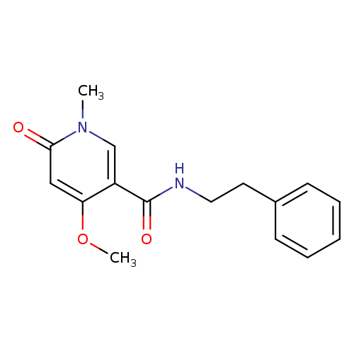 4-methoxy-1-methyl-6-oxo-N-(2-phenylethyl)-1,6-dihydropyridine-3-carboxamide