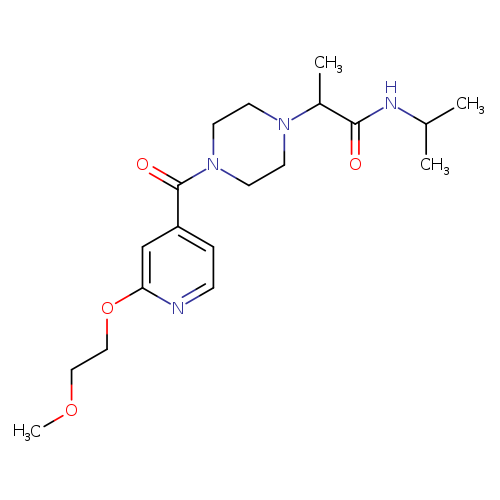 2-{4-[2-(2-methoxyethoxy)pyridine-4-carbonyl]piperazin-1-yl}-N-(propan-2-yl)propanamide