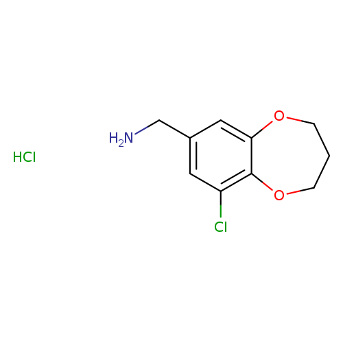 (9-chloro-3,4-dihydro-2H-1,5-benzodioxepin-7-yl)methanamine hydrochloride