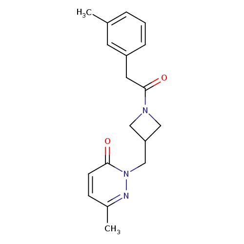 6-methyl-2-({1-[2-(3-methylphenyl)acetyl]azetidin-3-yl}methyl)-2,3-dihydropyridazin-3-one