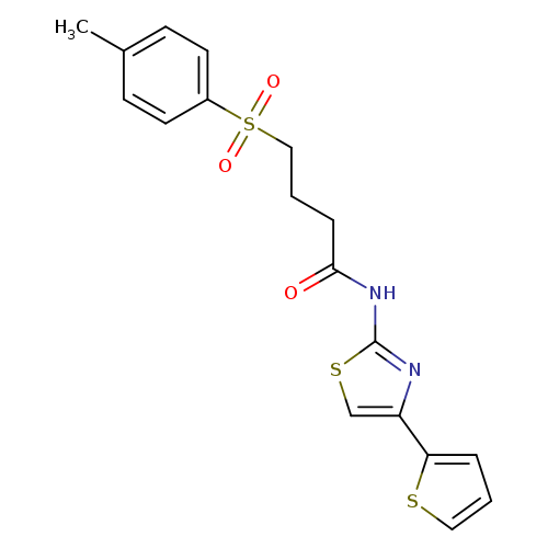 4-(4-methylbenzenesulfonyl)-N-[4-(thiophen-2-yl)-1,3-thiazol-2-yl]butanamide