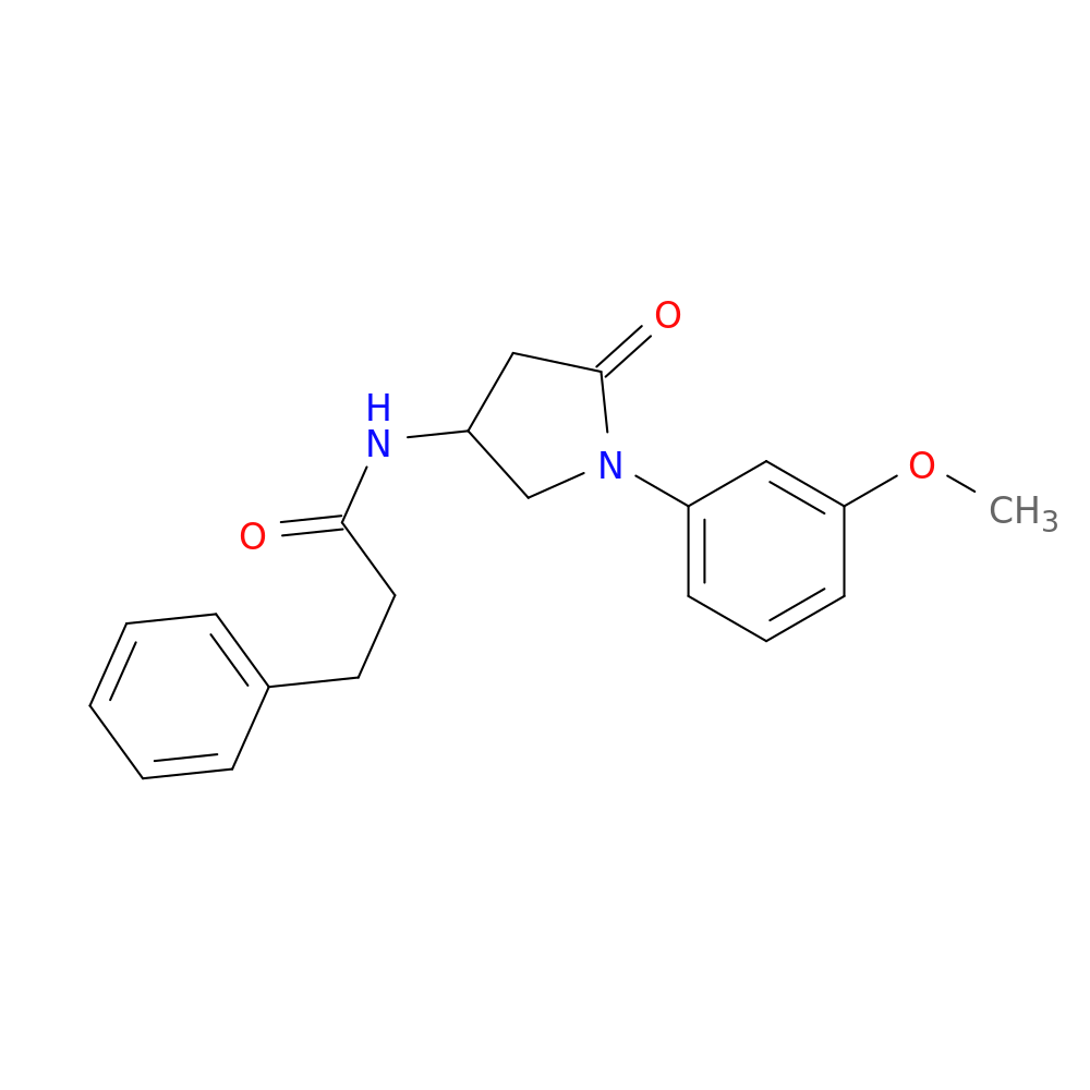 N-[1-(3-methoxyphenyl)-5-oxopyrrolidin-3-yl]-3-phenylpropanamide