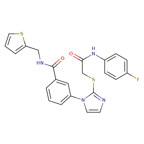3-[2-({[(4-fluorophenyl)carbamoyl]methyl}sulfanyl)-1H-imidazol-1-yl]-N-[(thiophen-2-yl)methyl]benzamide