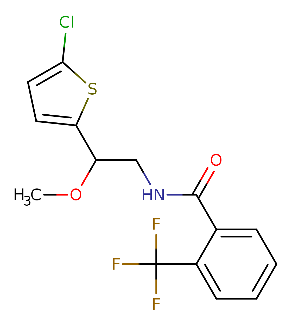N-[2-(5-chlorothiophen-2-yl)-2-methoxyethyl]-2-(trifluoromethyl)benzamide