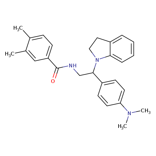 N-[2-(2,3-dihydro-1H-indol-1-yl)-2-[4-(dimethylamino)phenyl]ethyl]-3,4-dimethylbenzamide