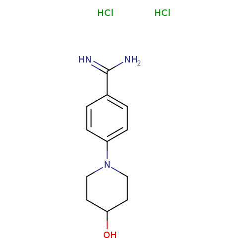 4-(4-hydroxypiperidin-1-yl)benzene-1-carboximidamide dihydrochloride