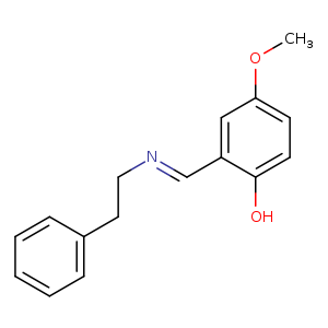 4-methoxy-2-[(1E)-[(2-phenylethyl)imino]methyl]phenol