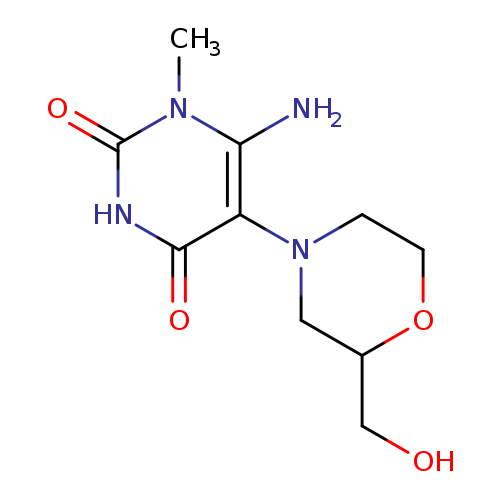 6-amino-5-[2-(hydroxymethyl)morpholin-4-yl]-1-methyl-1,2,3,4-tetrahydropyrimidine-2,4-dione