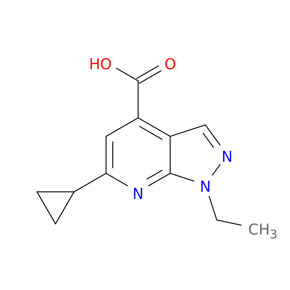 6-cyclopropyl-1-ethyl-1H-pyrazolo[3,4-b]pyridine-4-carboxylic acid