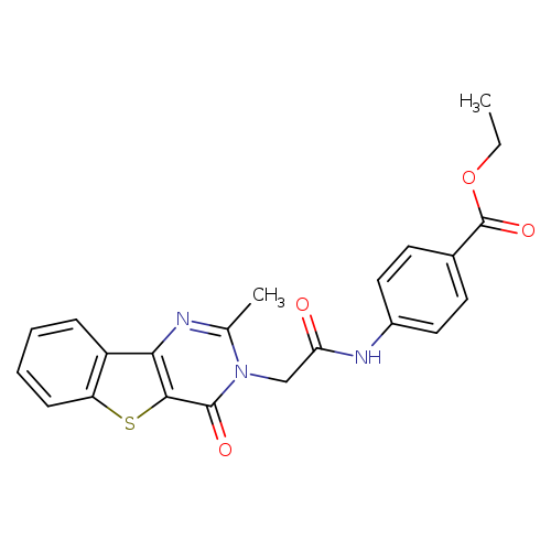 ethyl 4-(2-{4-methyl-6-oxo-8-thia-3,5-diazatricyclo[7.4.0.0^{2,7}]trideca-1(13),2(7),3,9,11-pentaen-5-yl}acetamido)benzoate