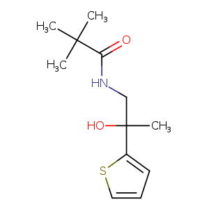 N-[2-hydroxy-2-(thiophen-2-yl)propyl]-2,2-dimethylpropanamide