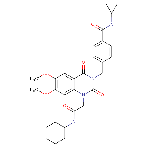 4-({1-[(cyclohexylcarbamoyl)methyl]-6,7-dimethoxy-2,4-dioxo-1,2,3,4-tetrahydroquinazolin-3-yl}methyl)-N-cyclopropylbenzamide