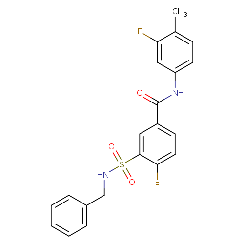 3-(benzylsulfamoyl)-4-fluoro-N-(3-fluoro-4-methylphenyl)benzamide