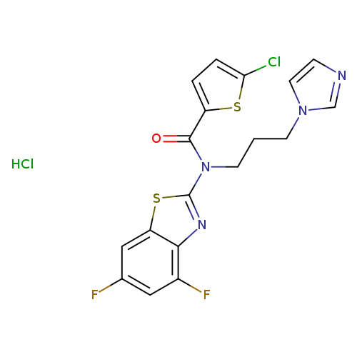 5-chloro-N-(4,6-difluoro-1,3-benzothiazol-2-yl)-N-[3-(1H-imidazol-1-yl)propyl]thiophene-2-carboxamide hydrochloride