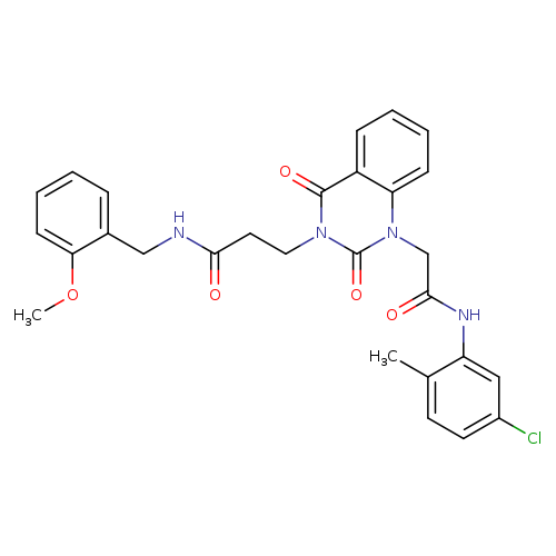 3-(1-{[(5-chloro-2-methylphenyl)carbamoyl]methyl}-2,4-dioxo-1,2,3,4-tetrahydroquinazolin-3-yl)-N-[(2-methoxyphenyl)methyl]propanamide