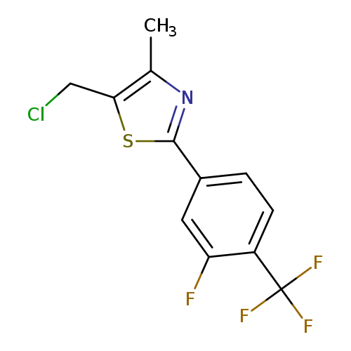 2-[3-FLUORO-4-(TRIFLUOROMETHYL)PHENYL]-4-METHYL-5-CHLOROMETHYL THIAZOLE