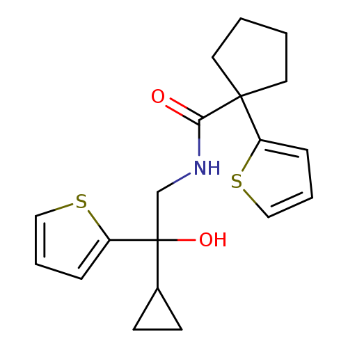N-[2-cyclopropyl-2-hydroxy-2-(thiophen-2-yl)ethyl]-1-(thiophen-2-yl)cyclopentane-1-carboxamide