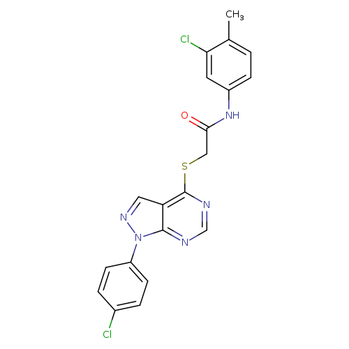 N-(3-chloro-4-methylphenyl)-2-{[1-(4-chlorophenyl)-1H-pyrazolo[3,4-d]pyrimidin-4-yl]sulfanyl}acetamide