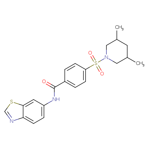 N-(1,3-benzothiazol-6-yl)-4-[(3,5-dimethylpiperidin-1-yl)sulfonyl]benzamide