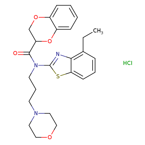 N-(4-ethyl-1,3-benzothiazol-2-yl)-N-[3-(morpholin-4-yl)propyl]-2,3-dihydro-1,4-benzodioxine-2-carboxamide hydrochloride